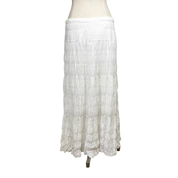Max Studio Hippie Fairy Boho Festival Free Spirt Cotton Ruffle Tiered Maxi Skirt - Picture 1 of 15